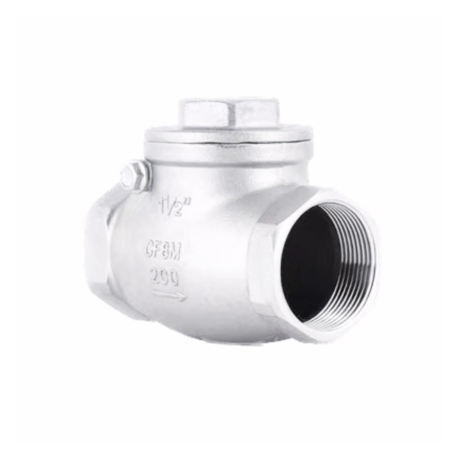 Sbtrkt Women's Stainless Steel Wire Mouth Horizontal Non-Return Valve 304 Stainless Steel Thread Swing Check Valve 1/2" 3/4" 1" 1-1/4" (Size : Dn32)