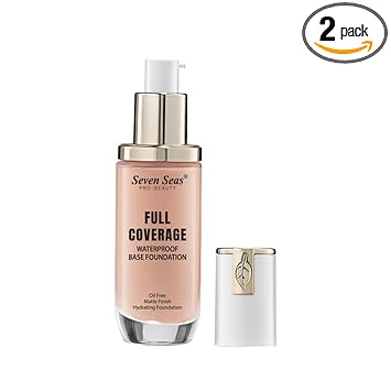 Seven Seas High Coverage Perfect Radiance Foundation for Flawless Finish Face Makeup, Super Stay Professional Waterproof Full Base Foundation for Oily Dry All Skin Women (Natural, 2)