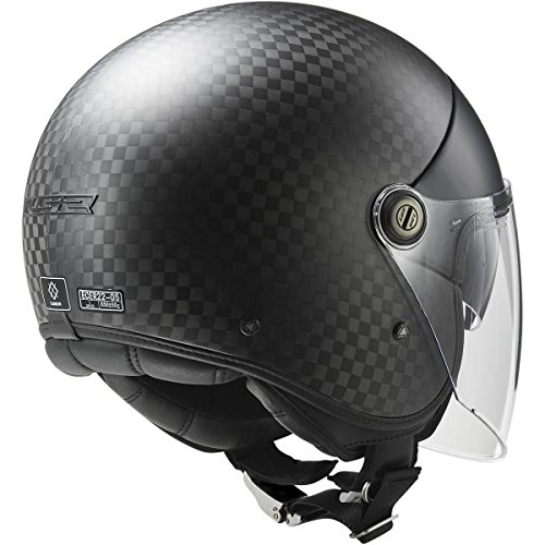 Ls2 Helmets Cabrio Carbon Open Face Motorcycle Helmet With Sunshield (Black, Small) #TOP1