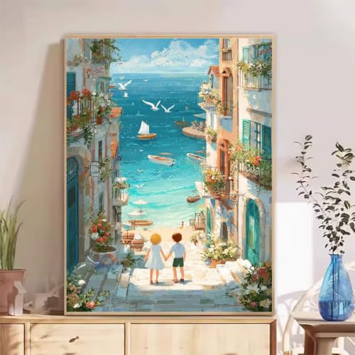Peinture Diamant aux Strass Brillants anti-stress pour Décoration Salon 35x55