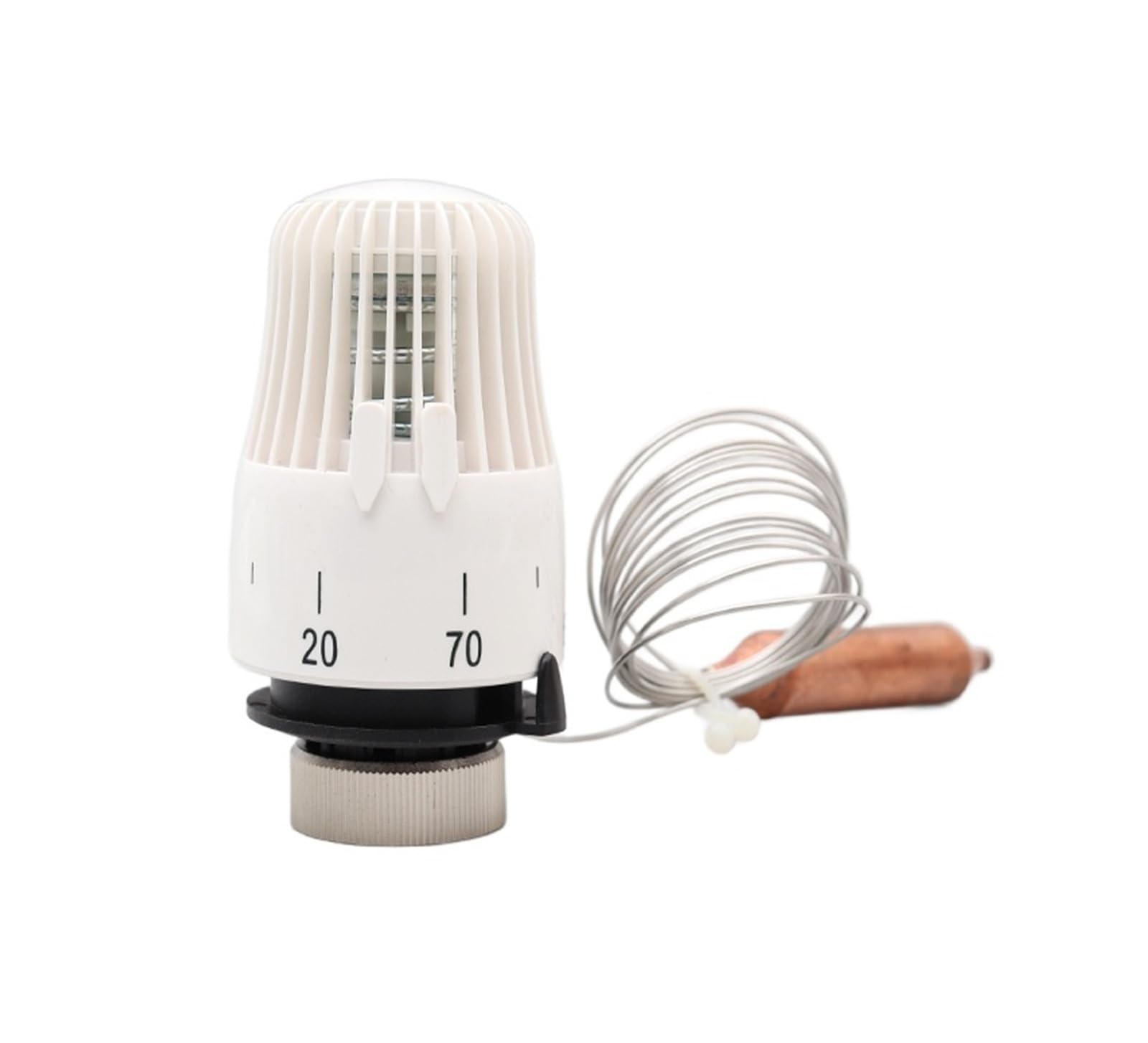 Vanne de radiateur thermostatique M30 * 1.5, contrôle 20-70 ℃, système de chauffage au sol, vanne à 3 voies avec télécommande(Light Yellow)