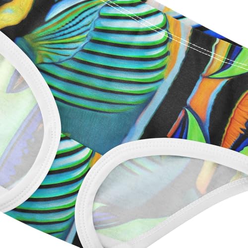 Toddler Underwear Floral 2t Cotton Little Girl Panties Print Briefs Underpants Colorful Tropical Fish Green Blue4