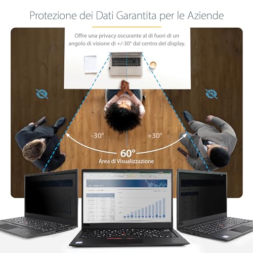 Startech.Com Filtro Privacy Per Laptop Da 13,3" - Schermo Privacy Protettivo Antiriflesso Per Schermi Widescreen (16:9) - Riduzione Della Luce Blu Del 51% - Opaco/Lucido (133L-PRIVACY-SCREEN) - 2