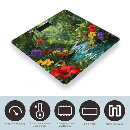Báscula digital de baño Tropical Wave con pantalla LCD miniatura 3