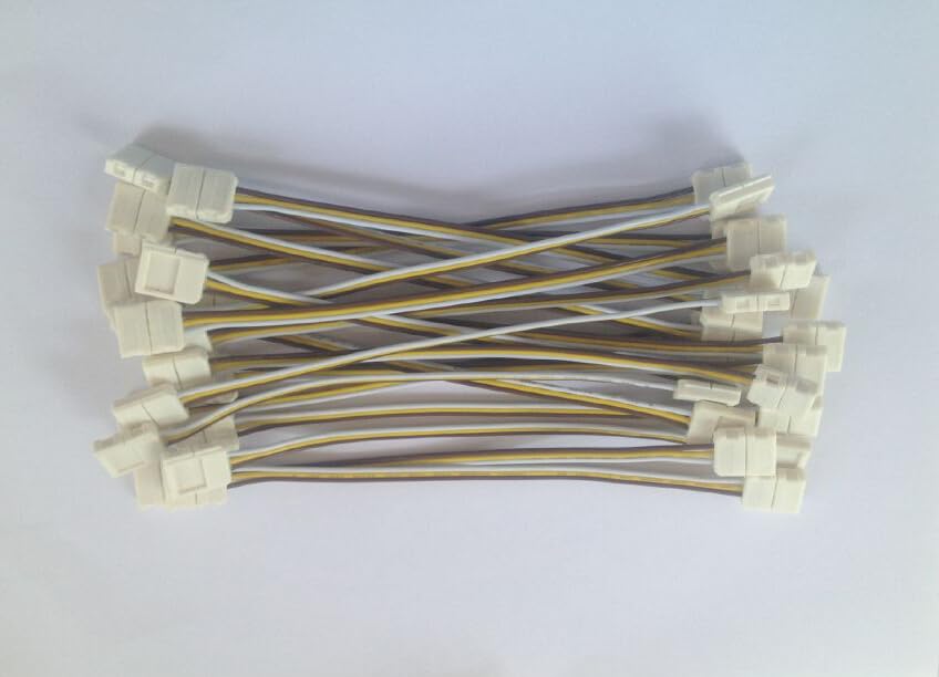 Wiring Connecting Terminals - 20pcs lot 10mm Width 3pin led connectors with Cable Between for DIY CCT Strips