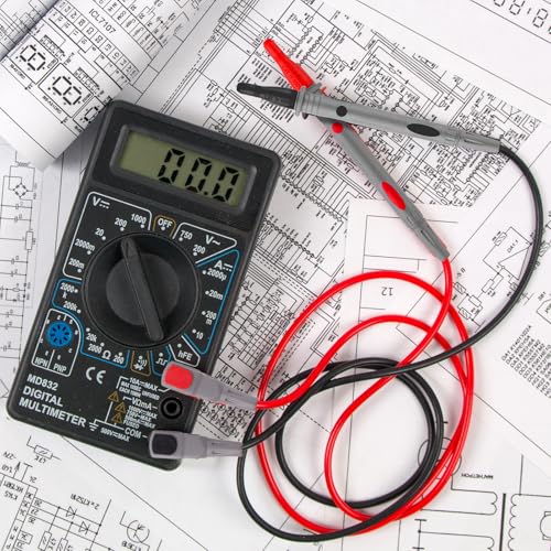 Image of 6pcs Multimeter Automotive Test Leads Kit, Banana Plug Test Leads Hook with Needle Probe, Meter Leads Kit with 4mm Alligator Clips & Wire Piercing Probe Clip Part for Fluke Multimeter Testing