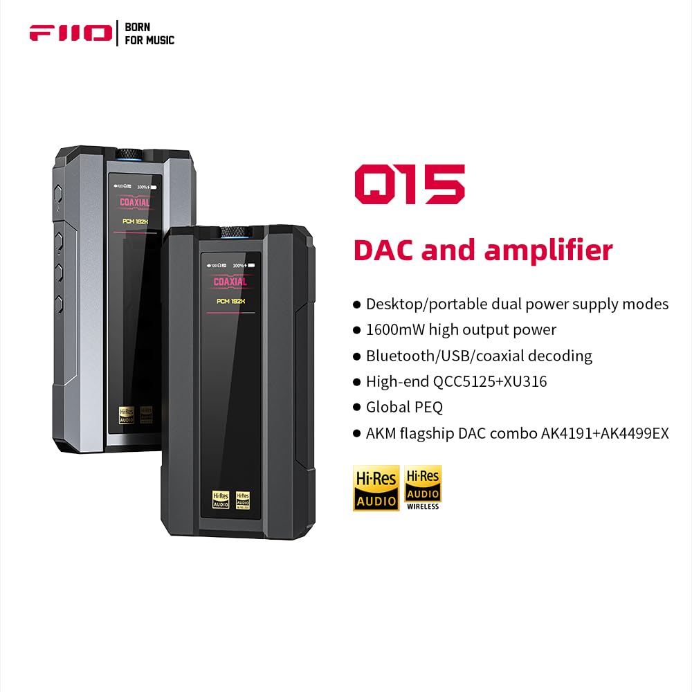 Amazon.co.jp: FiiO Q15ポータブルDAC/ヘッドホンアンプ、AK4191