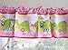 CribMATE Pink Animal Safari Nursery Window Valance for Girls 1 PC Zebra Giraffe Lion Baby Girl Room Curtain Valance Pink Green