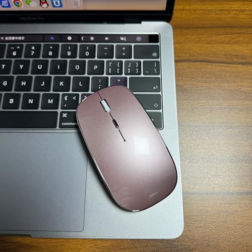 Ratón inalámbrico Bluetooth rosa de alta compatibilidad para darle estilo a tu portátil 3
