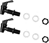 2 Pcs Reusable Cooler Faucet, Spigot Spout Beverage Lever Pour Dispenser Valve, BPA Free Plastic Water Tap Black