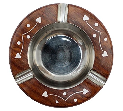 Image of Craft land Handmade Wooden ashtray for Home Office Car Gifts