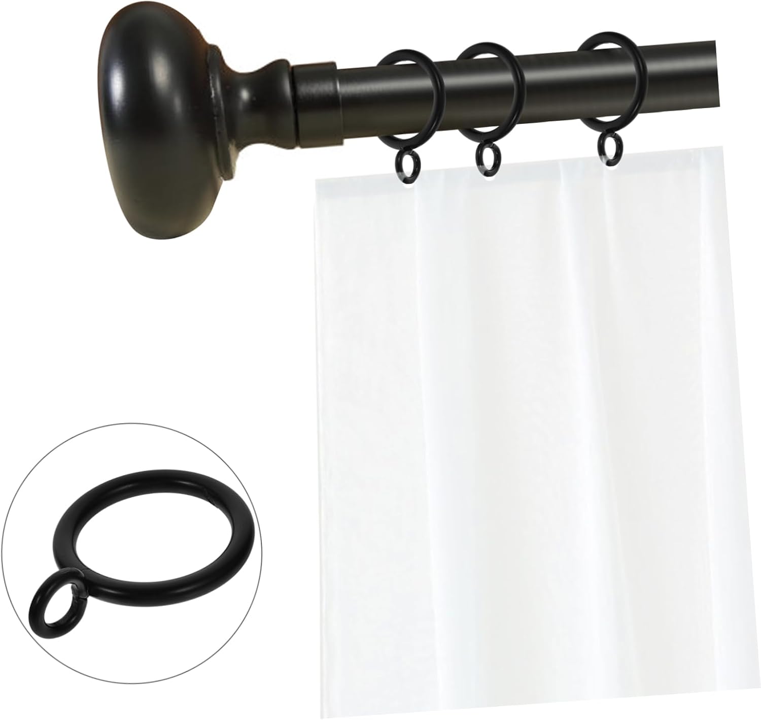 40pcs Drapery Eyelet Curtain Easy to Install Hanging for Curtains and Drapes Fits Rods
