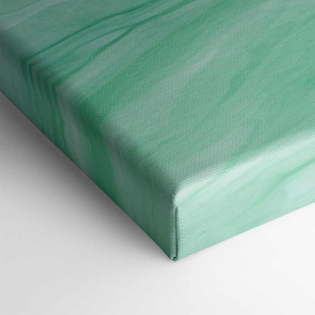 Canvas for Living room. Emerald Tides An Artistic Voyage through Verdant Waves, 27 x 18 inch Canvas Wall Art - Contemporary Masterpieces - Modern Home Decor - 69x46 cm (27x18 inch)
