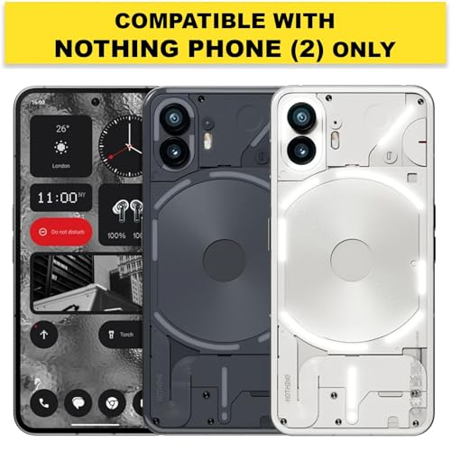 Image of RIGGEAR Shockproof Sleek Hybrid Armor Magnetic Back Cover Case Compatible with MagSafe Accessories for Nothing Phone 2 (Smoke Black Matte PC + Black TPU Bumper)