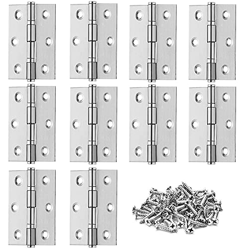 10 Piezas Bisagras Puertas Madera,visagras Pequeñas,Bisagra de Acero Inoxidable Invisibles Para Puerta Ventanas Gabinete Joyas Cajones Ventanas Armario Cover