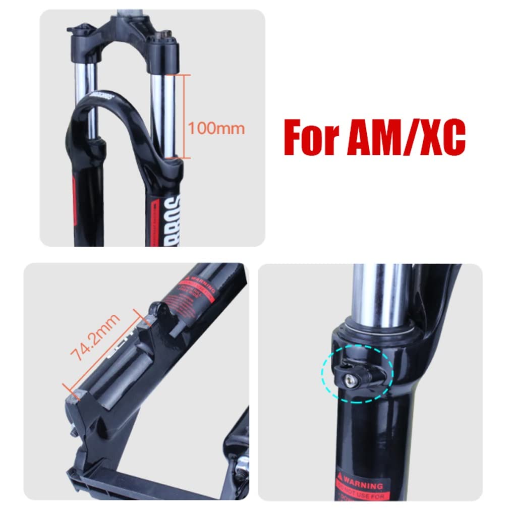 Widelec mechaniczny 20 cali do roweru górskiego, widelec amortyzowany, 80 mm, BMX składany, przednie mocowanie 1-1/8" proste, mocowanie QR 9 mm,