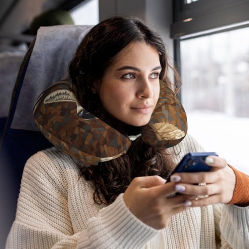 Almohada de viaje U con espuma viscoelástica 30 cm miniatura 6