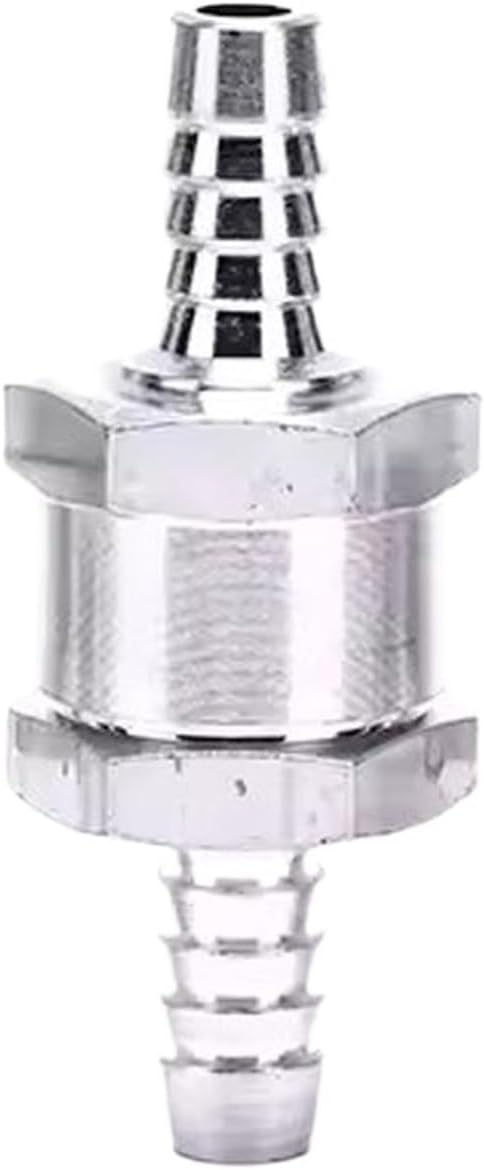 Aluminium Alloy Automobile Fuel one-way check valve Inhibits Backflow Design Water Fuel Line One Way check Car accessories(8MM)