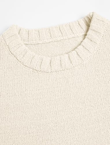 Image of ZAFUL Crew Neck Casual Knit Sweater for Women Cozy Long Sleeves Ribbed Knit Pullover Sweaters Jumper