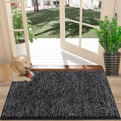 SHACOS Tapis Entree Interieur Antidérapant Tapis de Bain, Paillasson Exterieur Entree Lavable en Machine, Microfibre Absorbante Tapis, Paillasson Interieur Entrées...