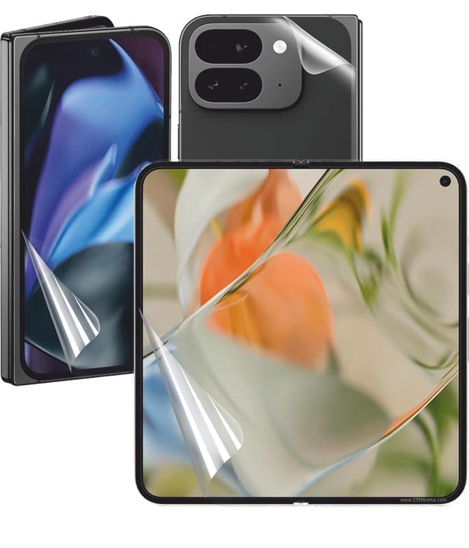 Image of BLACKSHEEP 3-in-1 Matte Finish Screen Protector for Google Pixel 10 Pro Fold 5G, 3-in-1, Bubble Free, Self Healing Unbreakable Membrane Full Coverage with Easy Installation Kit- Transparent