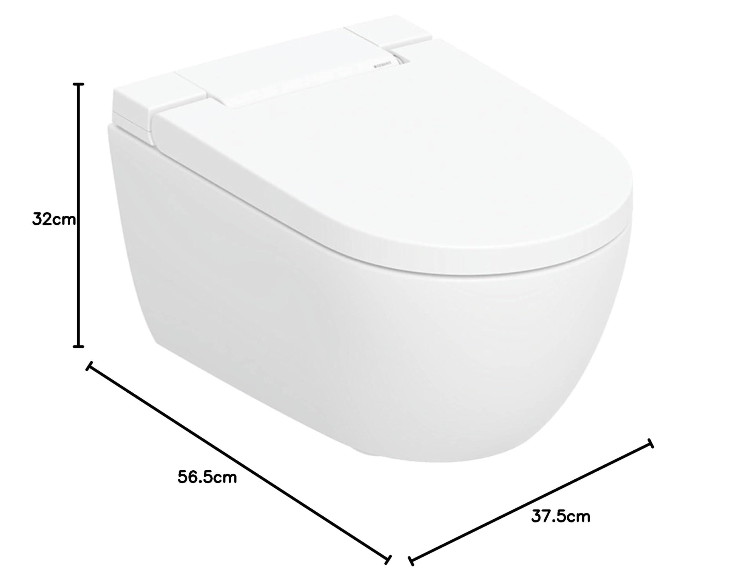 Geberit AquaClean Alba WC douche, installation complète, WC suspendu, 146.350.01.1, 146.350.01.1