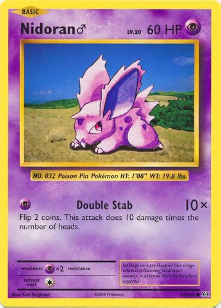 ニドラン♂ 海外版 3枚 セット 1st Edition Nidoran♂ Pokemon - Nidoran (Male) (43/108) - XY Evolutions: Amazon.de