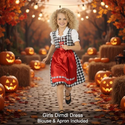 Vestido Dirndl alemán para niña talla 4 miniatura 6
