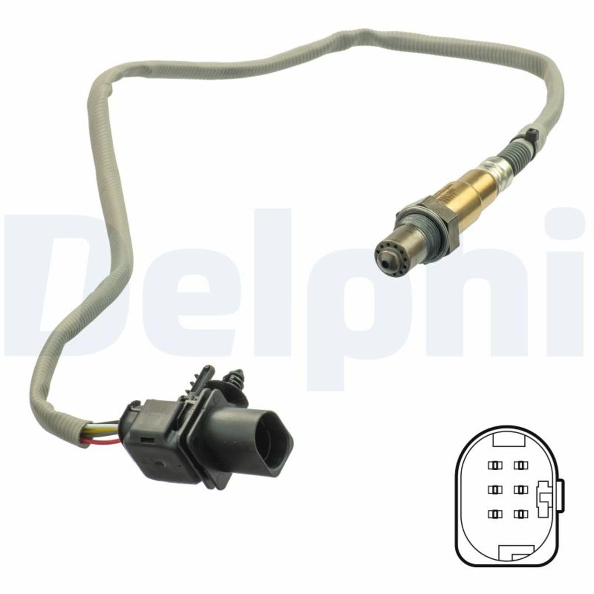 DELPHI Sonde lambda ES21092-12B1 chauffé 688mm Compatible avec FORD Fiesta Mk6 3/5 portes JA8, JR8 Focus Mk3 5 portes DYB Focus Mk3 Break DYB C-Max II DXA/CB7, DXA/CEU Grand C-Max DXA/CB7, DXA/CEU
