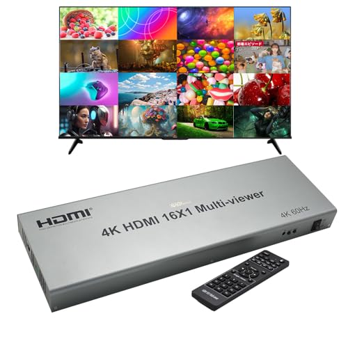 XOLORspace QV1601 16x1 HDMI 2.0 4K 60hz HDMI�}���`�u���E�U�́A10��ނ̃r�f�I�������[�h�̃V�[�����X�Ȑ؂�ւ�������Ă��� (4K 60HZ w/RS232)