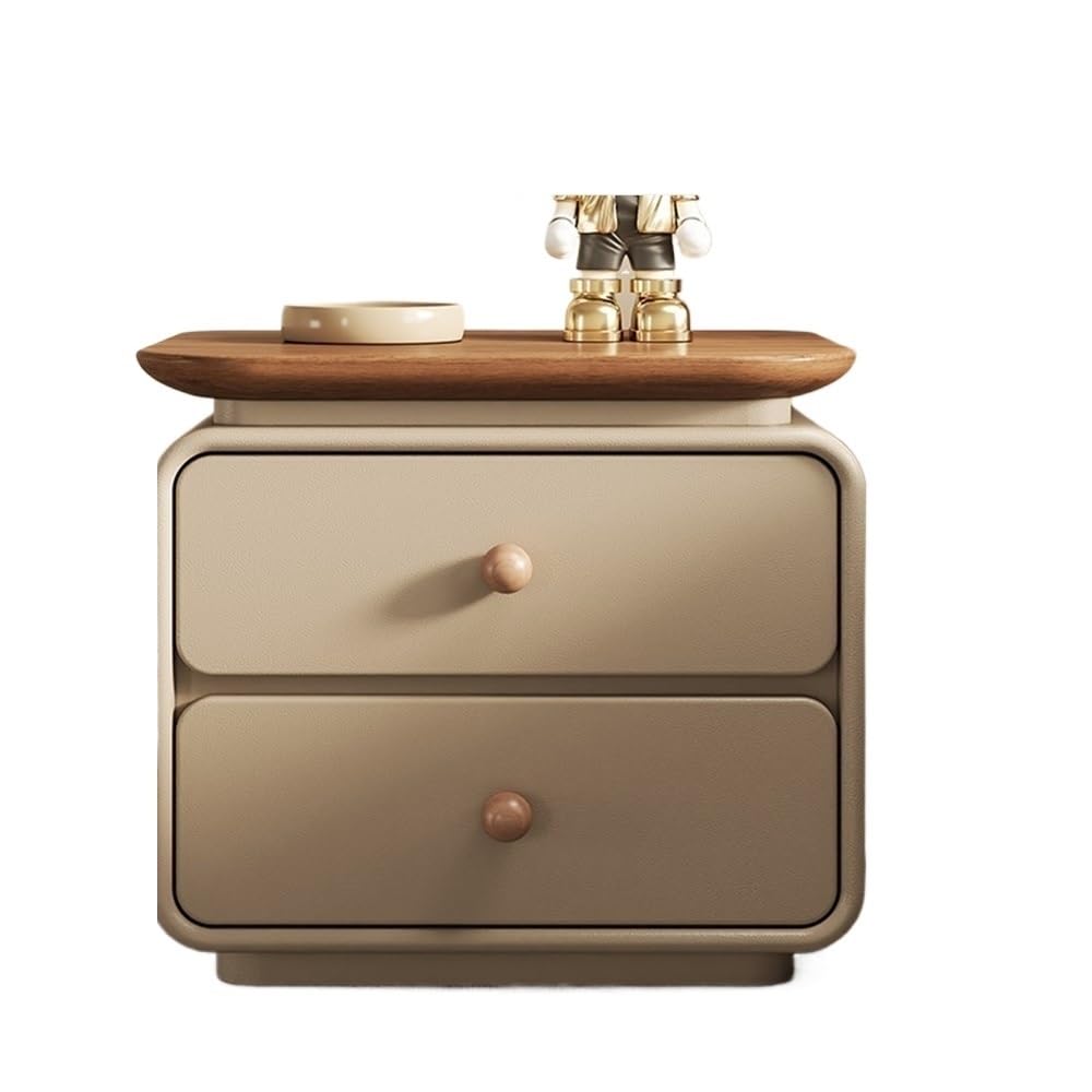 Plateau de rangement chevet kaki et meuble de nuit XS double tiroir