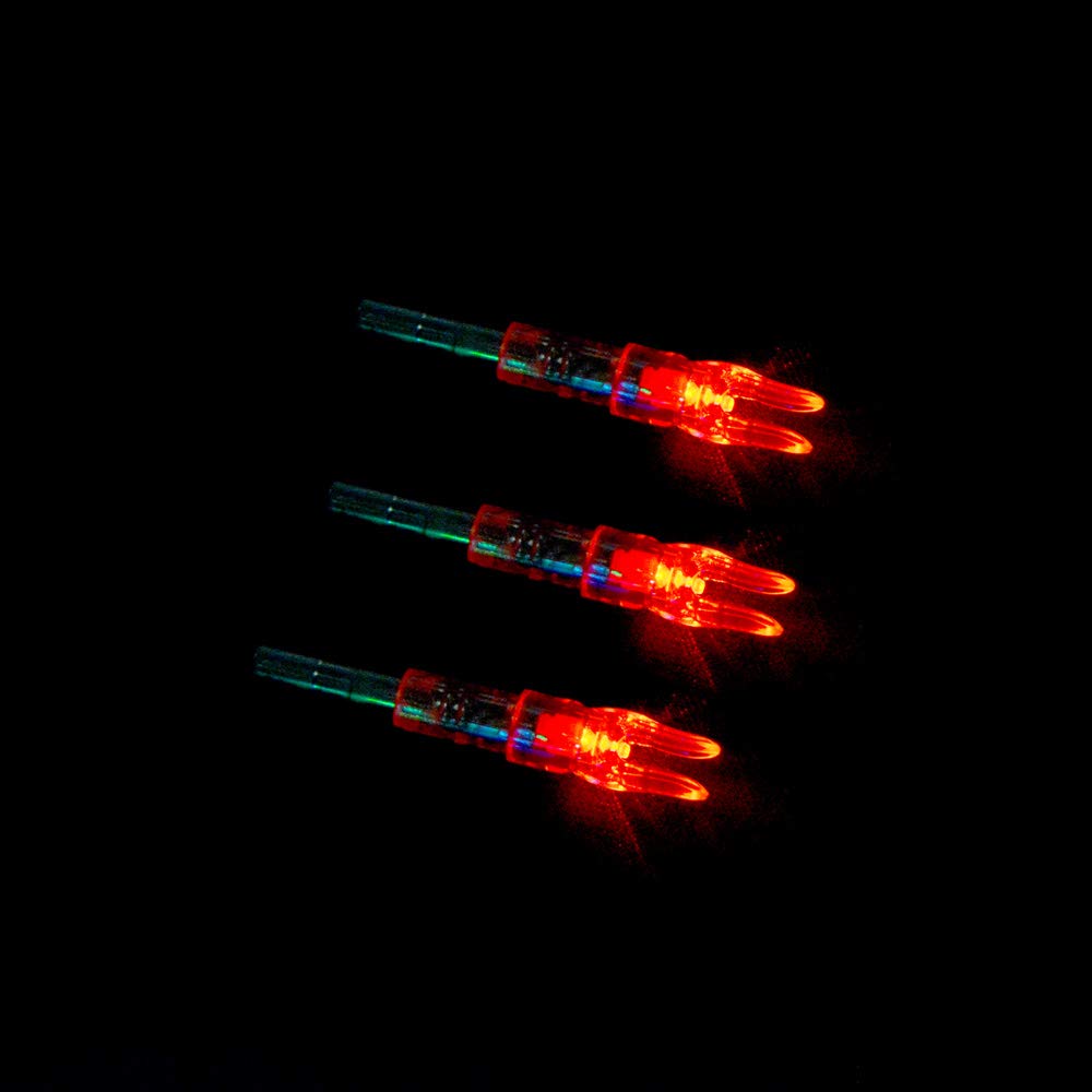 6Pcs Encoche de la Flèche en Lumineuse éclairage LED Lighted Nocks pour Flèches Nock Queue Flèche Nocks Automatiquement Nocks De Flèche pour ID 6.2mm Flèche Arbre