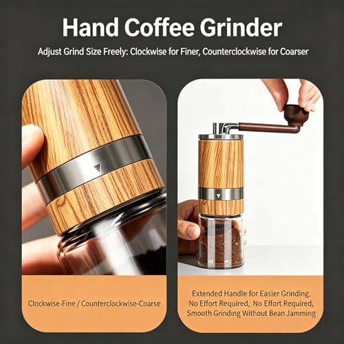 Molinillo de café manual para evitar el sabor amargo con disco cerámico 7