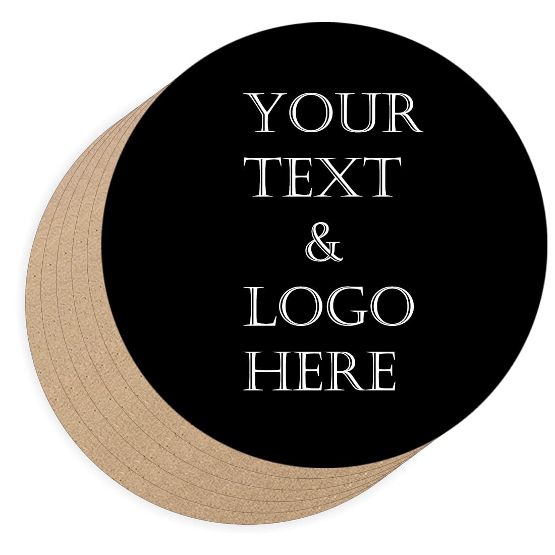 SAI UNIQUE GIFTS Personalised MDF Tea Coaster, Pack of 6, Customisable Image/Text/Logo/Vector, for Office, Kitchen, Home (Round)