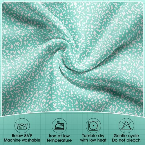 Image of 9FT Green and White Composition Table Skirt Teacher Desk Skirt for Composition Notebook Classroom Decor Rectangle Table Cover for Back to School Party Supplies Kindergarten Office Bookcase Cabinet