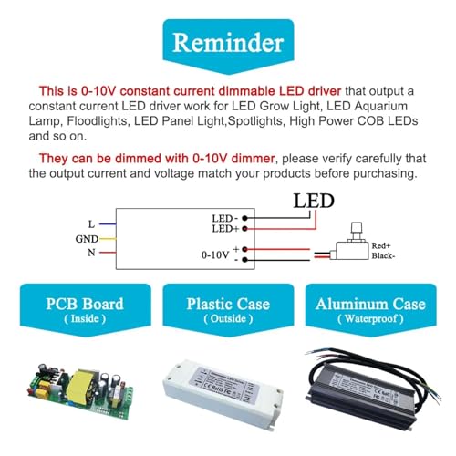 Pilote LED à intensité variable 0-10V transformateur d'éclairage dimmable 100W - 2