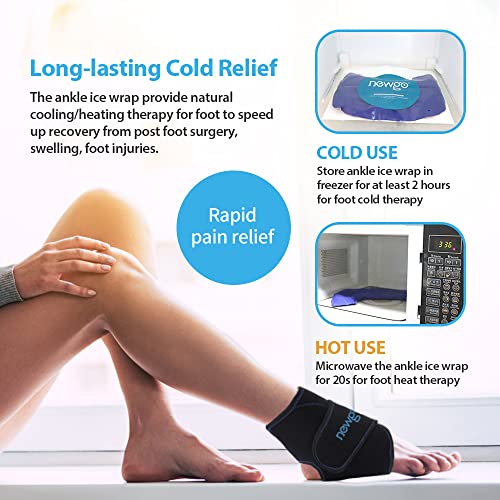 NEWGO Ice Packs for Ankle Pain Relief, Ankle Ice Wrap Flexible Ankle