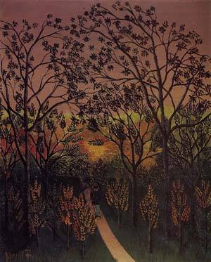Peinture à l'huile Henri Rousseau A Corner de The Plateau de Bellevue reproduction sur toile 30x36