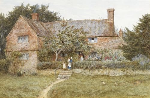 Pintura al óleo clásica de cabaña de Surrey, impresión imagen para hogar 60x90cm