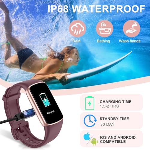 Image of Fitness Tracker, Activity Trackers with 24 /7 Heart Rate Blood Oxygen Sleep Monitor, Smart Watches with 123 Sports Modes, 1.47'' HD Screen Fitness Watch, Calorie Pedometer for Women Men