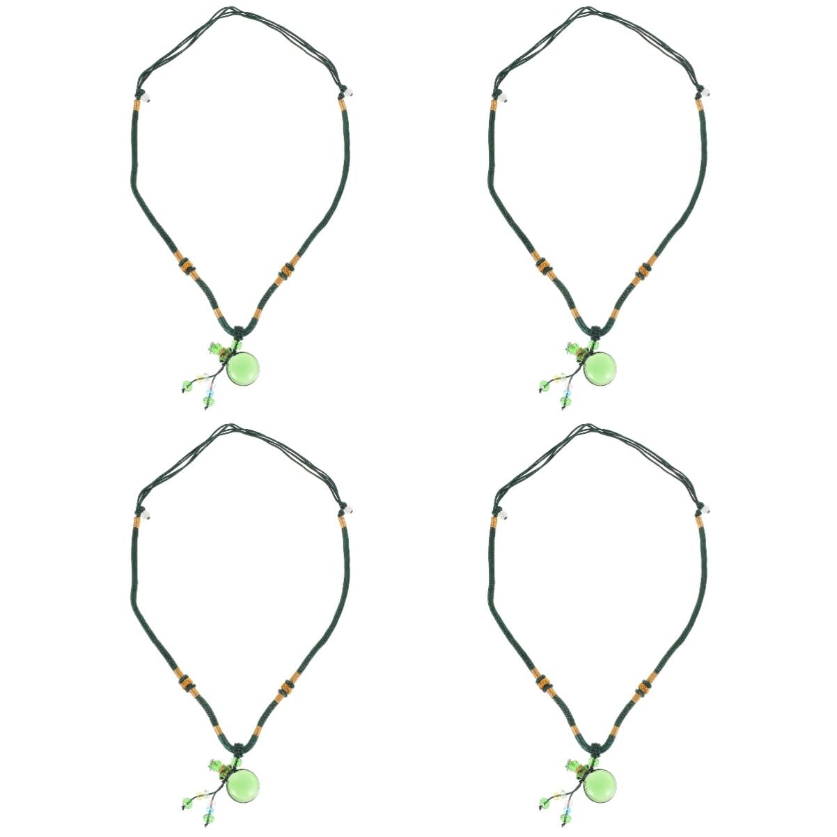 minkissy 4piezas Colgante Difusor De Botella De Esencial y Cuerda Trenzada Joyería Aromática para Decoración y Aromaterapia para Especiales