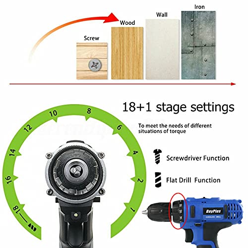 21V Schraubendreher Akkuschrauber Aufsatz Set inkl. 1.5Ah Li-Ion Akku, Schnellladegerät und 29-tlg Zubehör-Set, mit… – Bild 8