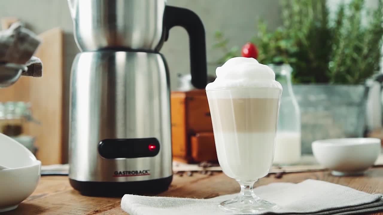 GASTROBACK Design Milk and Chocolate Advanced, 650 Watt Induktion-Milchaufschäumer für 1 Liter Milchschaum, heiÃe Schokolade, Milchaufschäumer elektrisch, schwarz/Silver – Bild 8
