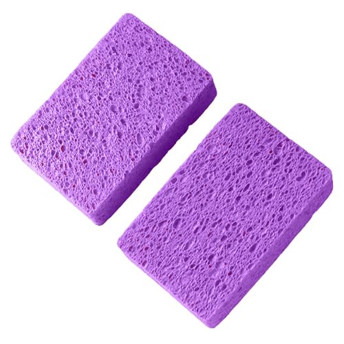 Image of 6 - Pack Non-Scratch Scrub Sponges - Sponges for Dishes and Washing Dishes, Cleaning Sponges for Kitchen Home Office, Magical 3D DIY Art and Craft Suppliers（Purple）