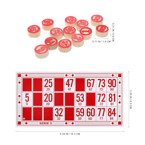Ipetboom Russian Lotto Juego de Mesa con 48 Cartas y 90 Piezas de Madera miniatura 2