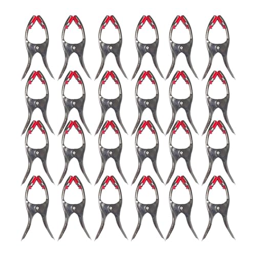 Image of Hazel Stainless Steel Cloth Clips for Drying Clothes | Heavy-Duty Laundry Cloth Pins, Rust-Resistant | 24 Pieces