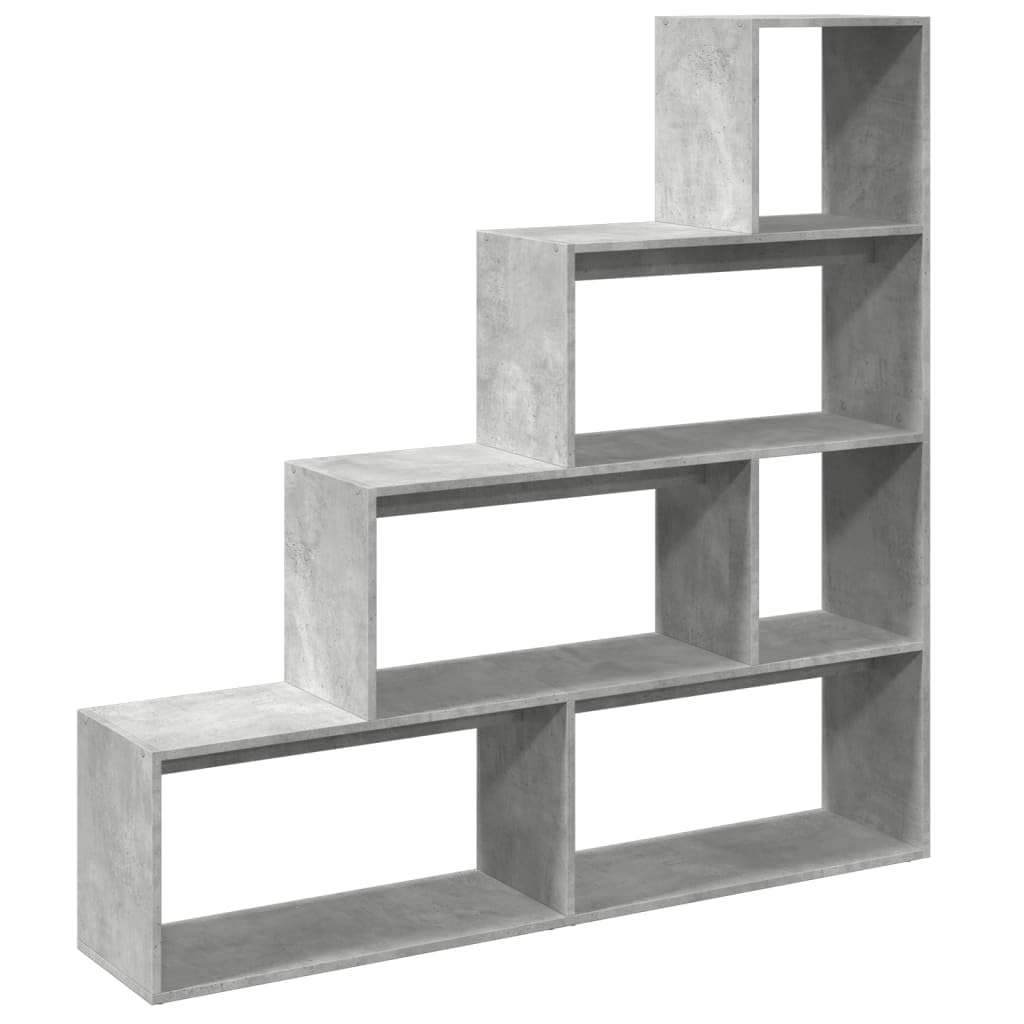 Beton - Estantería de 4 niveles (143,5 x 29 x 143,5 cm), color