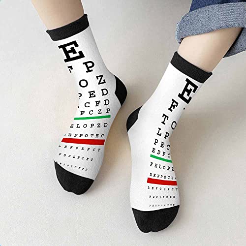 Image of Red Striped Crew Socks for Woman Size 6-8 Christmas Tree Moose Snowflake Dots Lines Girls Socks