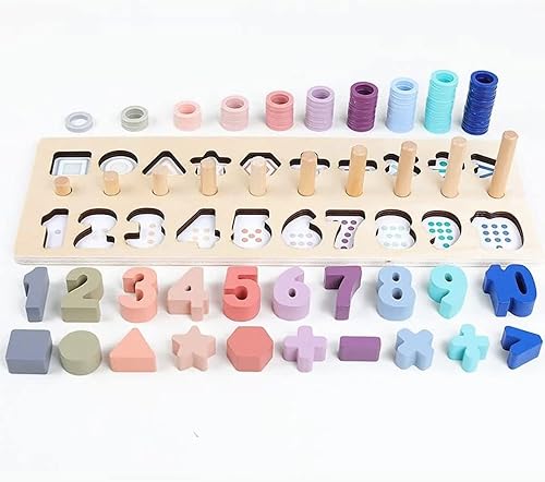 Tablero de matemáticas de madera