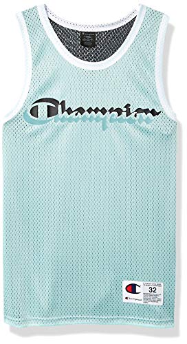 Champion LIFE Men's Reversible Mesh Tank Top, Waterfall Green/Black, Large